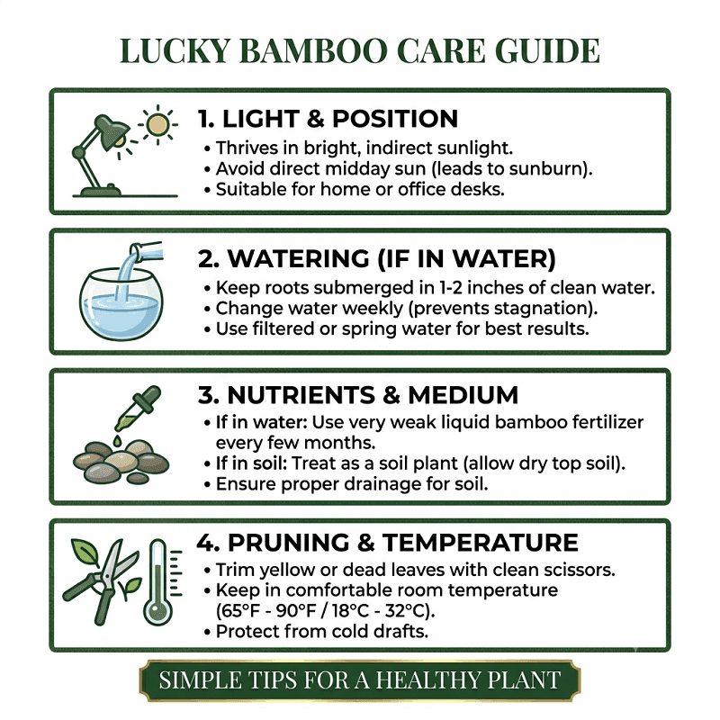 tips care lucky bamboo