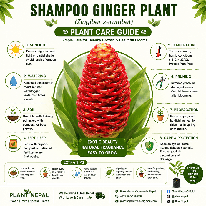 Shampoo Ginger Plant care guide